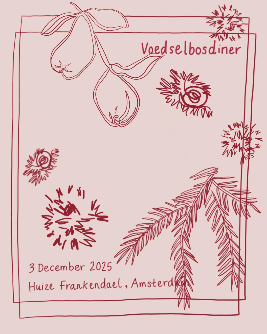 Voedselbosdiner poster - Huize Frankendael, 3 December 2025