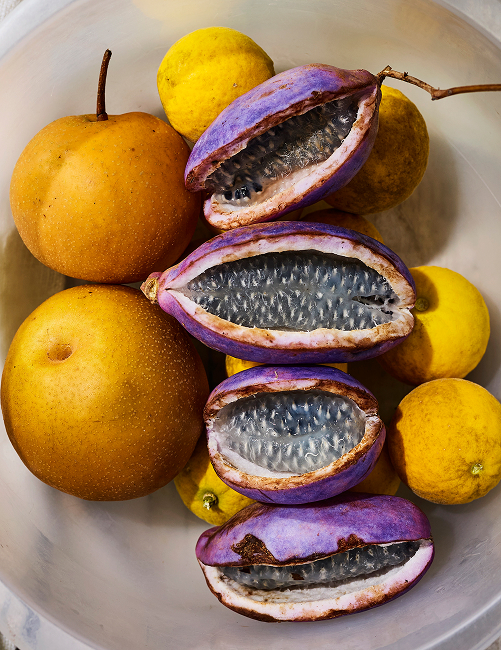 Exotische vruchten: akebia en nashi peren
